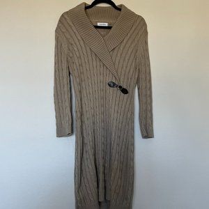 Calvin Klein Wrap Sweater Dress